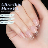 Uñas cortas de cubierta completa, 120 piezas, 12 tamaños, puntas de uñas cortas para uñas de gel, pegamento en uñas artificiales, pegamento en lima de uñas, pulidor de uñas, empujador de cutículas
