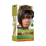 Color de cabello en gel sin daños naturales de Indus Valley | Sin amoniaco, vegano y libre de crueldad animal | Hasta 100% de cobertura de canas, resultados duraderos | Castaño claro 5.0 (20 gramos + 200 ml) Tinte para el cabello Naty Shop Castaño medio