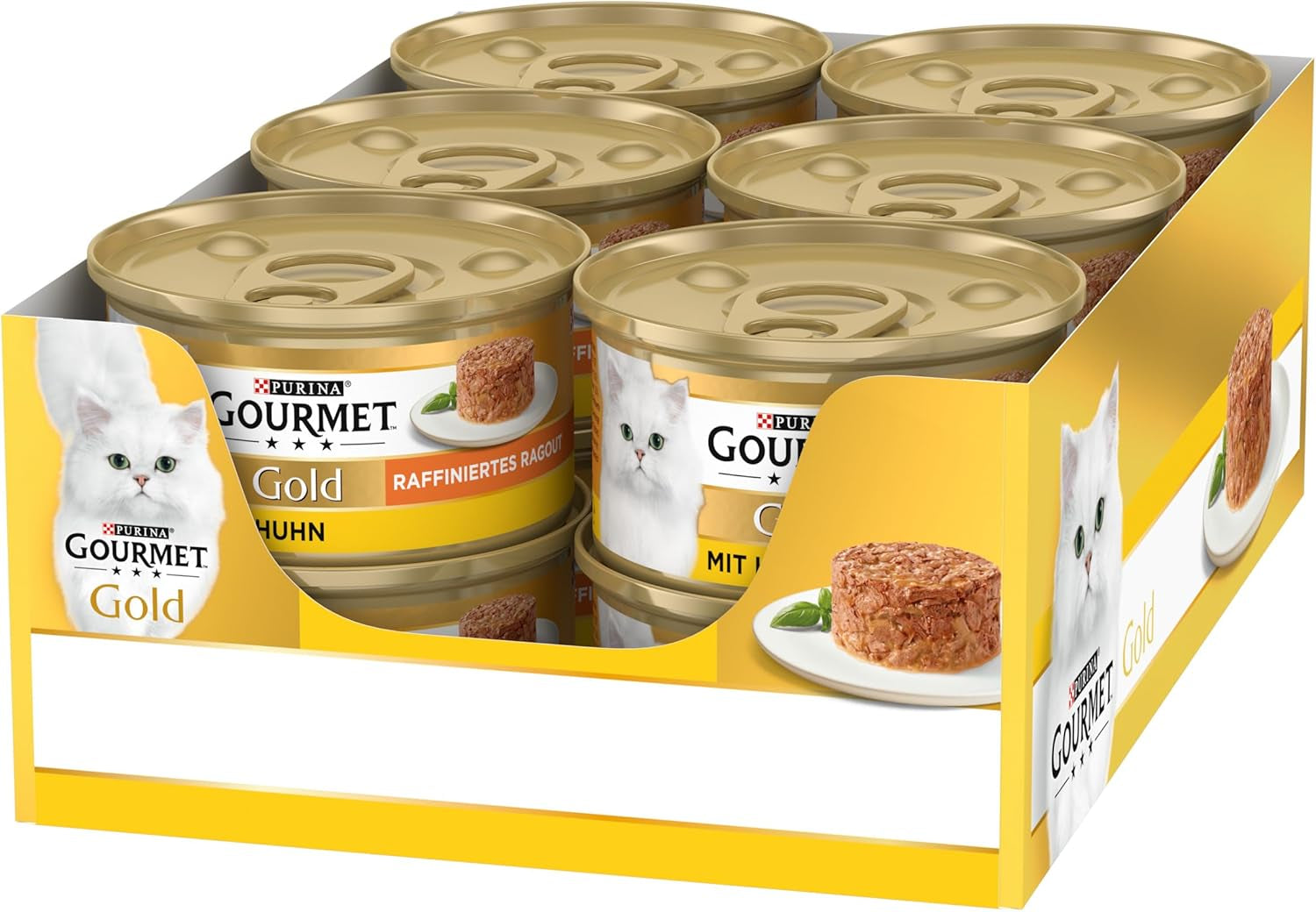 Gourmet Gold Refined Ragout Pollo Comida húmeda para gatos Paquete de 12 (12 x 85 g)