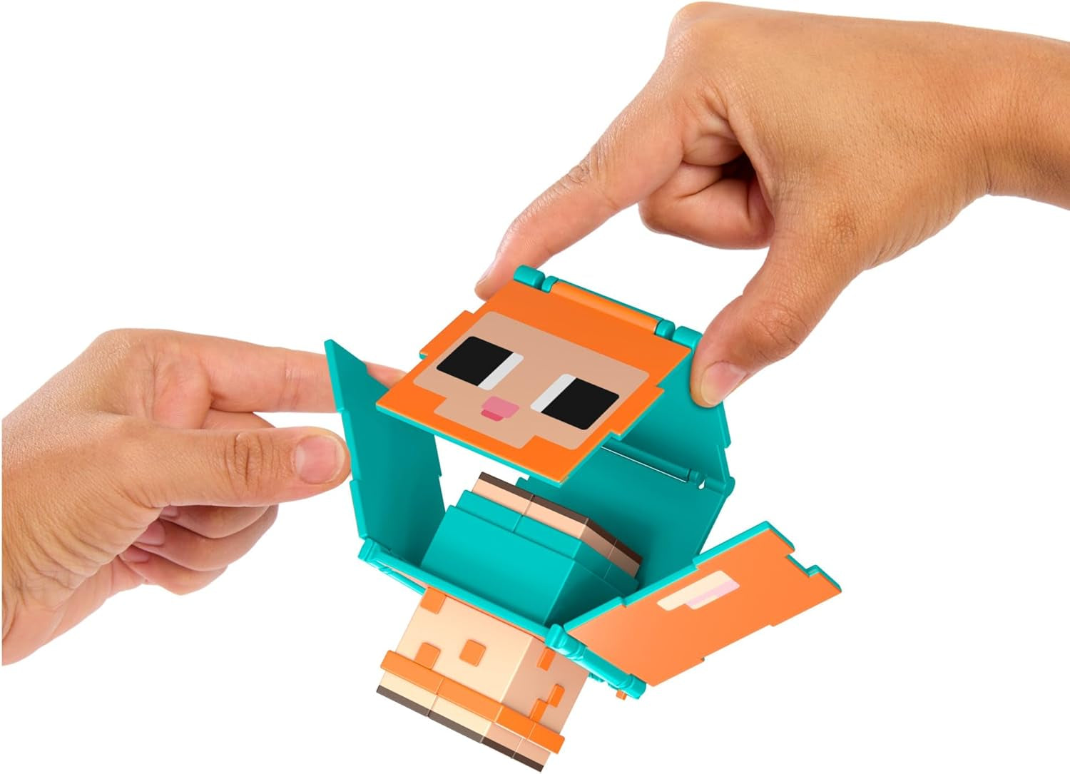 Mattel Minecraft Flippin' Figs Oveja y Pollo Paquete de 2 con Figuras de Juego 2 en 1, Cabezas Grandes y Diseño de píxeles HXK17 Figuras de acción Naty Shop