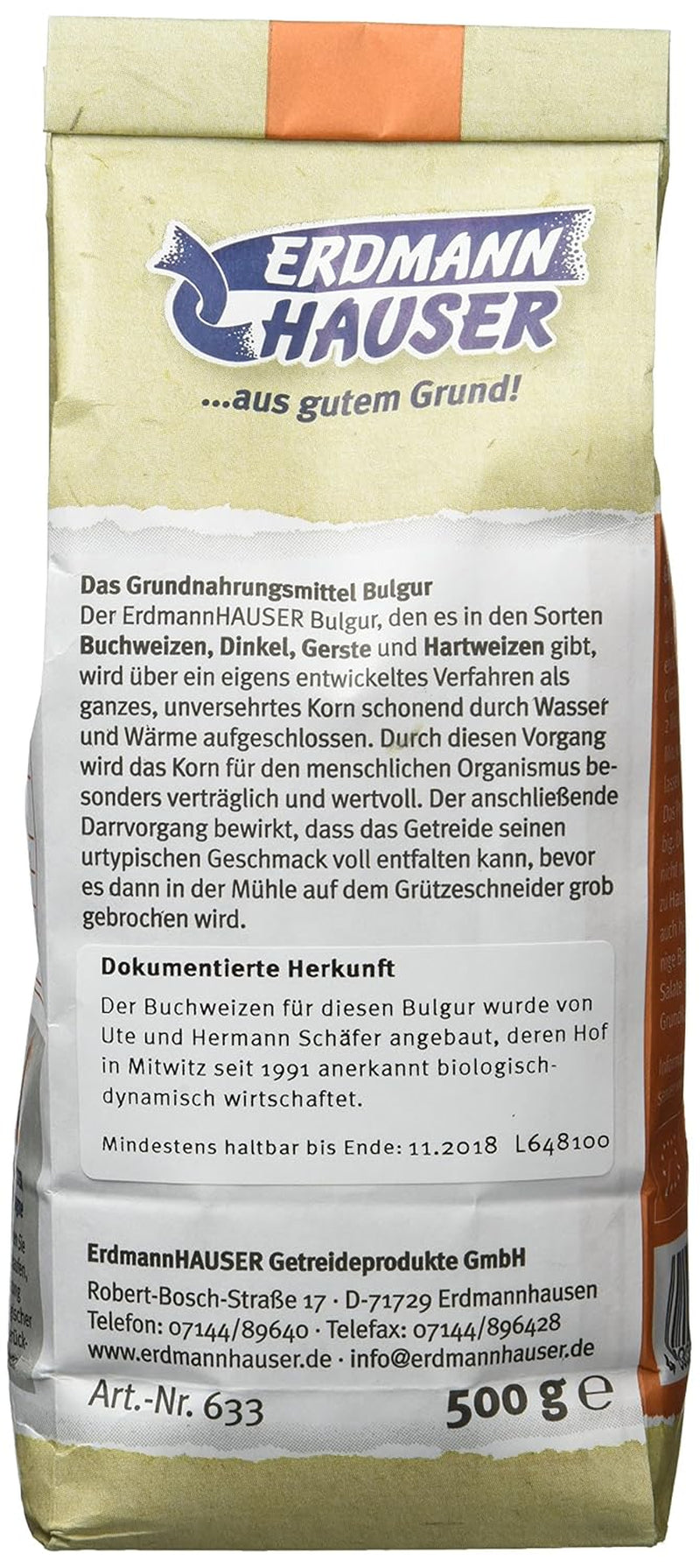 Bulgur de trigo sarraceno orgánico, paquete de 6 (6 x 500 g)