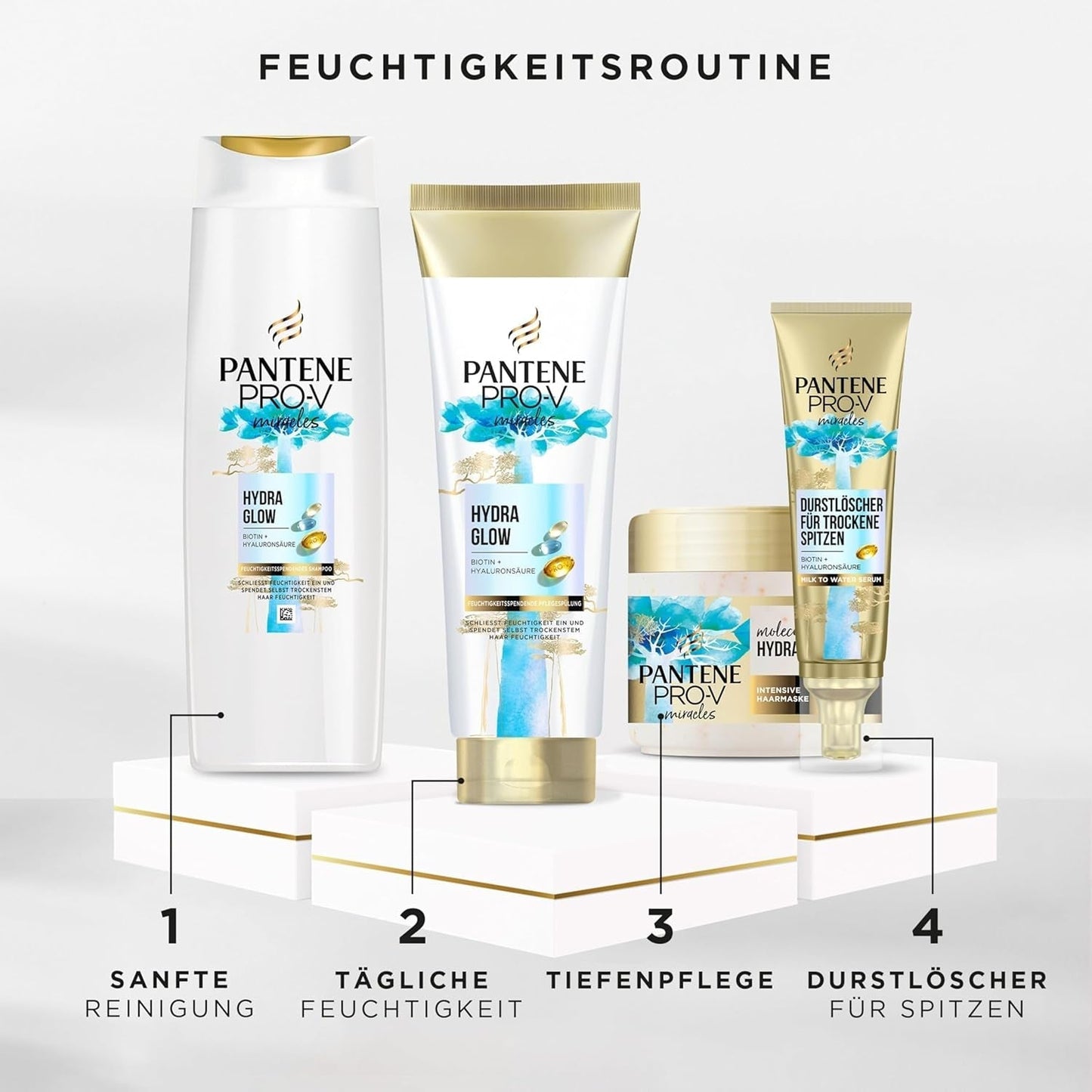 Pantene Pro-V Mascarilla capilar intensiva Hidratación Profunda con biotina 300ml. Pro-V Miracles cuidado intensivo para cabello seco. Cabello más suave después de la primera aplicación. Apto para uso diario Naty Shop Mascarilla Capilar
