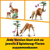 LEGO Creator 3In1 Animal Safari, set creativo con figuras de animales, 3 opciones de construcción: Jirafa de juguete, gacela y león, animales de juguete para niñas y niños, regalo natural para niños a partir de 9 años 31150 Juegos de construcción Beuche den LEGO-Store