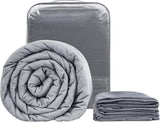 Winthome Manta Pesada con Funda Nórdica 150X205Cm 10,4Kg, Cómoda Manta Pesada, Manta Terapia Antiestrés, Manta Pesada para un Sueño más Profundo y una Mejor Recuperación, Manta Pesada para Adultos (Gris) Besuche den Winthome-Store Gris 140X205Cm-8,6Kg