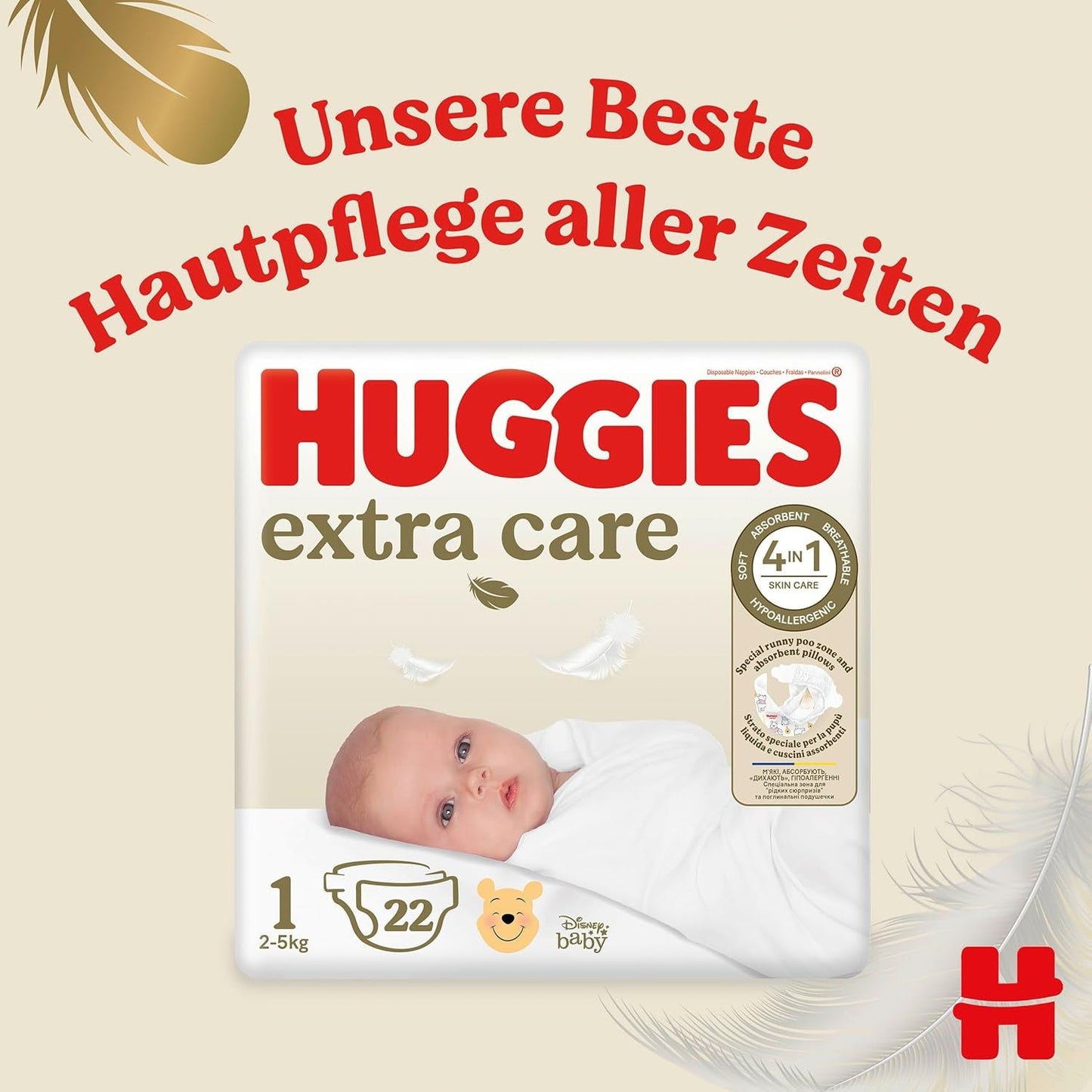 Pañales para recién nacido Huggies, talla 2, 116 pañales (2 x 58), caja de medio mes