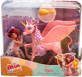 Simba 109480092 - Mia and Me Unicorn Kyara con alas móviles, pinzas para el cabello y cepillo para peinar, 20 cm, a partir de 3 años, rosa Naty Shop Single Dolls