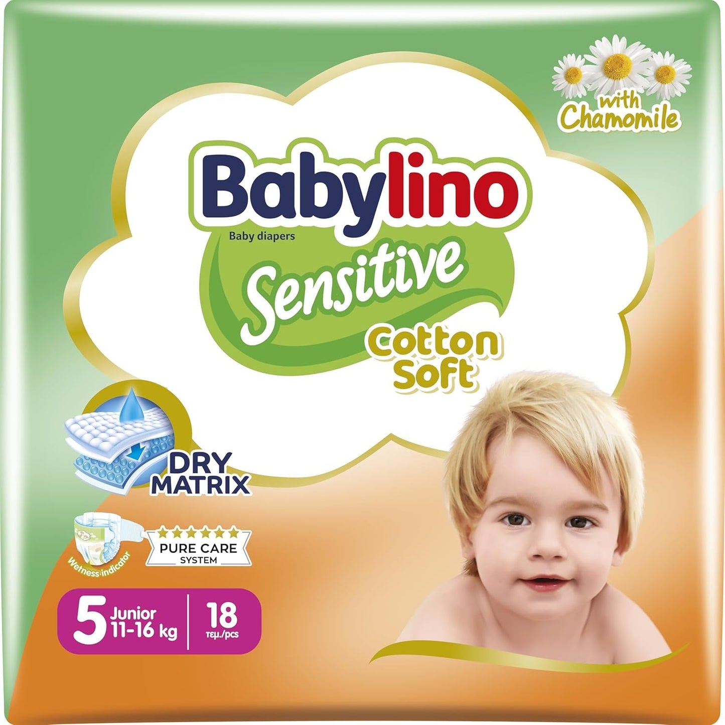 Pañales para bebés sensibles, talla 7, extra grande plus (+15 kg), 14 piezas