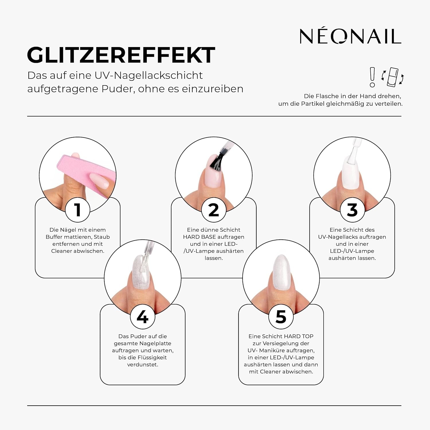 NÉONAIL Polvo Líquido Para Uñas Chameleon 04 - Flüssiger Nagelpuder - Chrome Nail Powder - Glitzer Nägel Puder - Nail Art - Nageldesign Zubehör - Glitter Powder - Chrom Nagelpuder - Grün, Gelb - 6,5 Ml