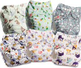 Littles and Bloomz FLP2-0406 Pañal reutilizable con clip estándar, 4 pañales