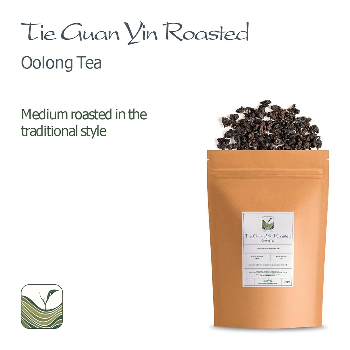 Té Tie Guan Yin Oolong - Té azul tostado Ti Kuan Yin China - Té chino Wu Long Tieguanyin - Té azul Té Olongh Té Olongo