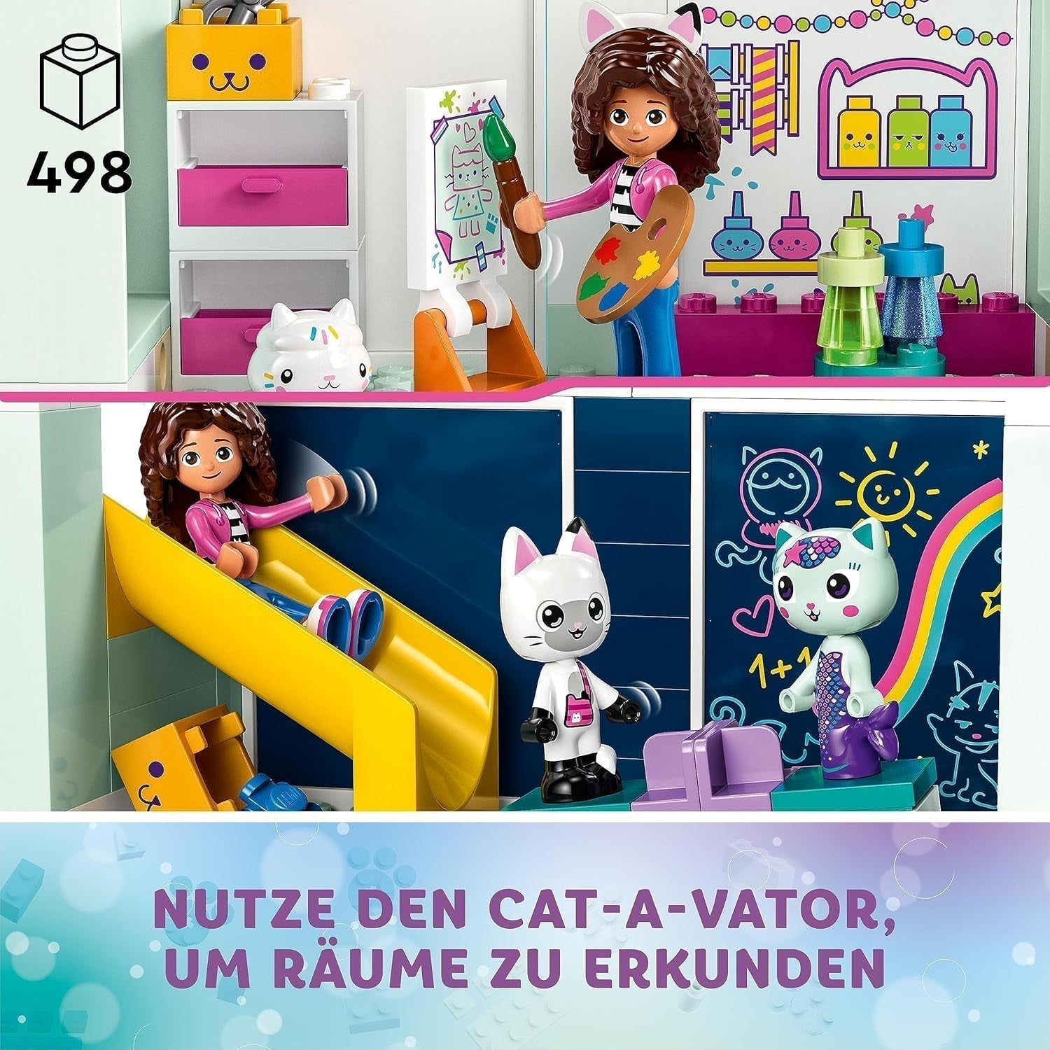 Lego 10788 Casa de Muñecas de Gabby, Juego de Juguetes, 8 Habitaciones y 4 Pisos Casa de Muñecas de Gabby con Figuras y Accesorios de Pandi, Suricata y Kuchi, Regalo para Niñas, Niños y Niños de 4 Años Juegos de Construcción Besuche den LEGO-Store