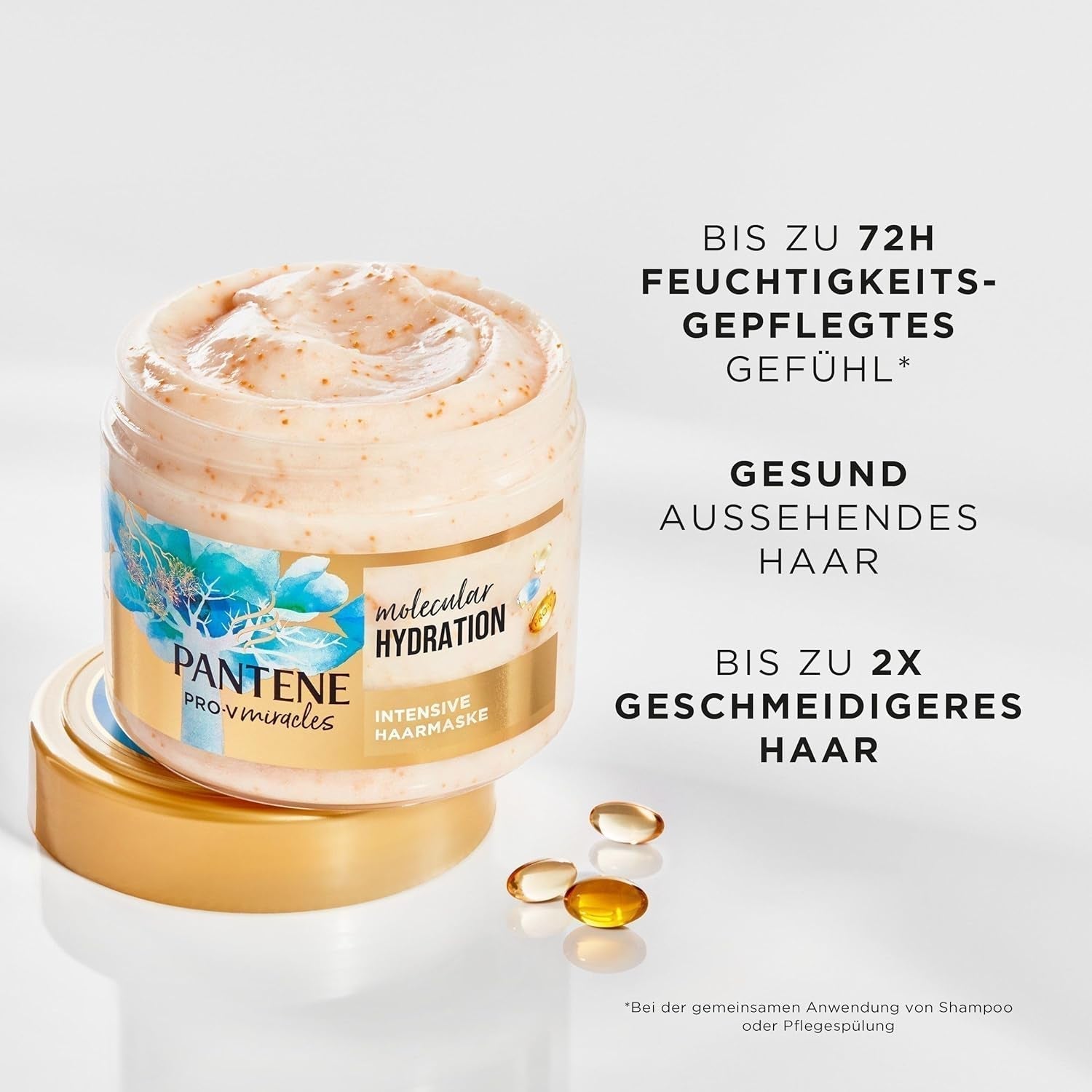 Pantene Pro-V Mascarilla capilar intensiva Hidratación Profunda con biotina 300ml. Pro-V Miracles cuidado intensivo para cabello seco. Cabello más suave después de la primera aplicación. Apto para uso diario Naty Shop Mascarilla Capilar