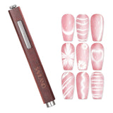 SAVILAND 4X Hochfester Cat Eye Magnet For Nagel: 3-en-1 Nagel Magnet Rund Lange Streifenperle N35 Imán ultra fuerte de neodimio para Nagellack Präzise 3S Formung Cat Eye Gel Nagellack Magnet Magnetstift