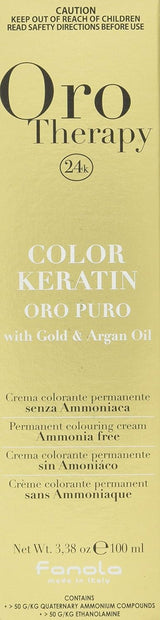 Fanola Oro Therapy Color Keratina 5.0 100ml Naty Shop Tinte Capilar 9.1 Rubio Claro Ceniza