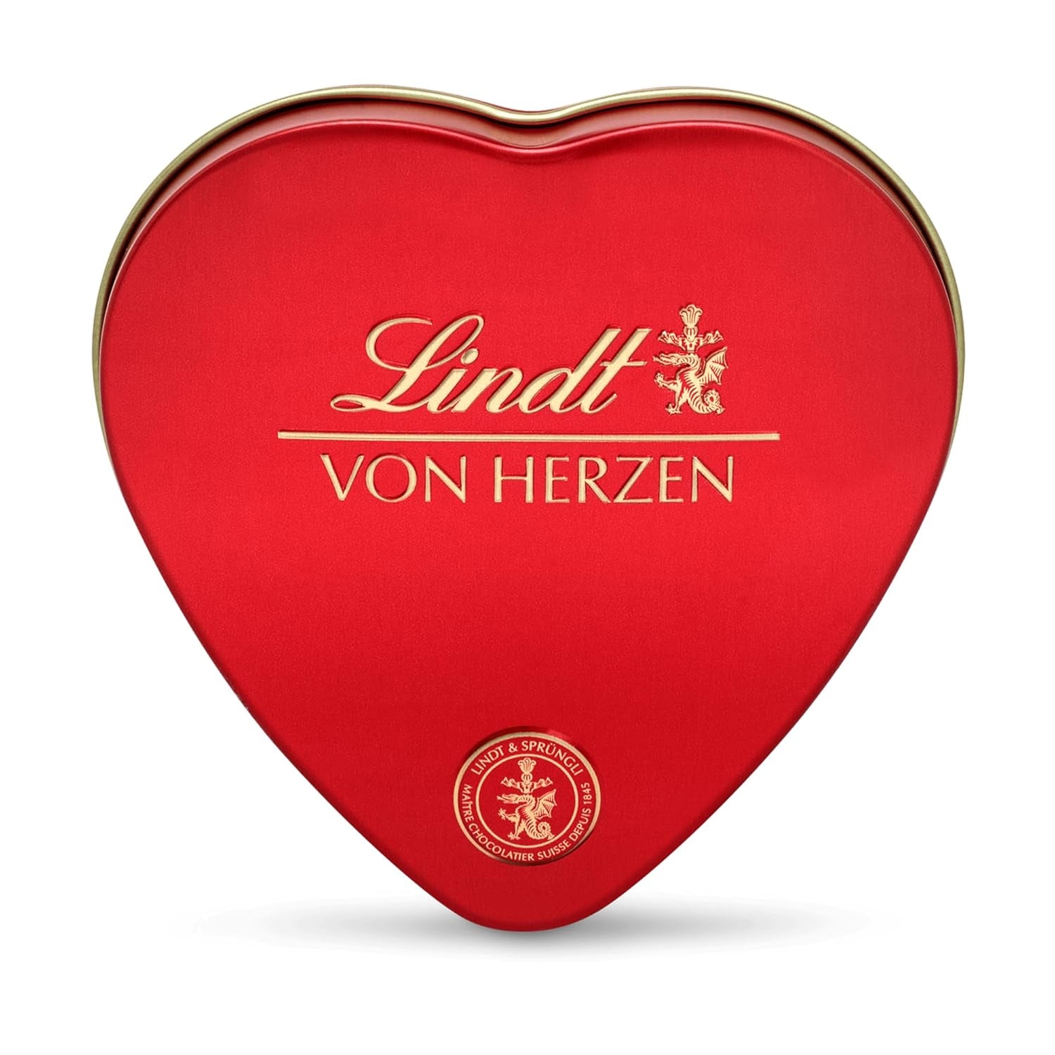 Chocolate Lindt desde el corazón | 30 gramos | 6 bombones con Marc de Champagne, Coeur à l'Orange, chocolate con leche crujiente y mazapán de naranja en una bonita caja en forma de corazón | Regalo de chocolate | regalo de chocolate