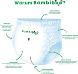 Bambiboo Pañales Desechables, Respetuosos con la Piel, Fibra de Bambú Fina - Bragas para Pañales para Bebé - Fundas para Pañales Desechables - Protección para la Piel Sensible - Altamente Absorbente - Talla 4 (Maxi), 16 Piezas