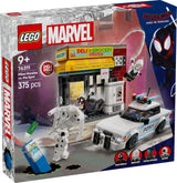 LEGO Marvel Spider-Verso: Miles Morales vs. Spot - Juego de superhéroe con coche de juguete - 4 minifiguras y mini mercado - Regalo para niños y niñas a partir de 9 años 76311 Juegos de construcción Besuche den LEGO-Store