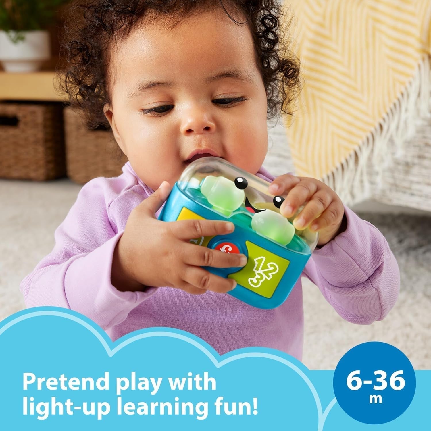 FISHER-PRICE Diversión para aprender y jugar con tapones para los oídos - Tapones para los oídos interactivos con luces divertidas, canciones de aprendizaje y actividades de motricidad fina, más de 20 canciones y frases, a partir de 6 meses, HWY45 Baby Toys Naty Shop