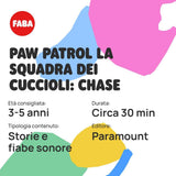 Figura sonora - Equipo Cachorros de la Patrulla Canina: Chase - Cuentos y cuentos sonoros, niños y niñas de 2 a 4 años, versión italiana Juguetes Bebé Naty Shop