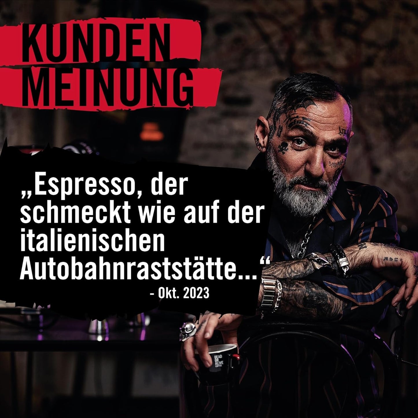 DEAD OR ALIVE Espresso No3 - Starke Espressobohnen 1kg - 100% Robusta - Kaffeebohnen für Kaffeevollautomat und Espressomaschine - Ganze Bohnen mit viel Koffein aus Italien - Café en grano