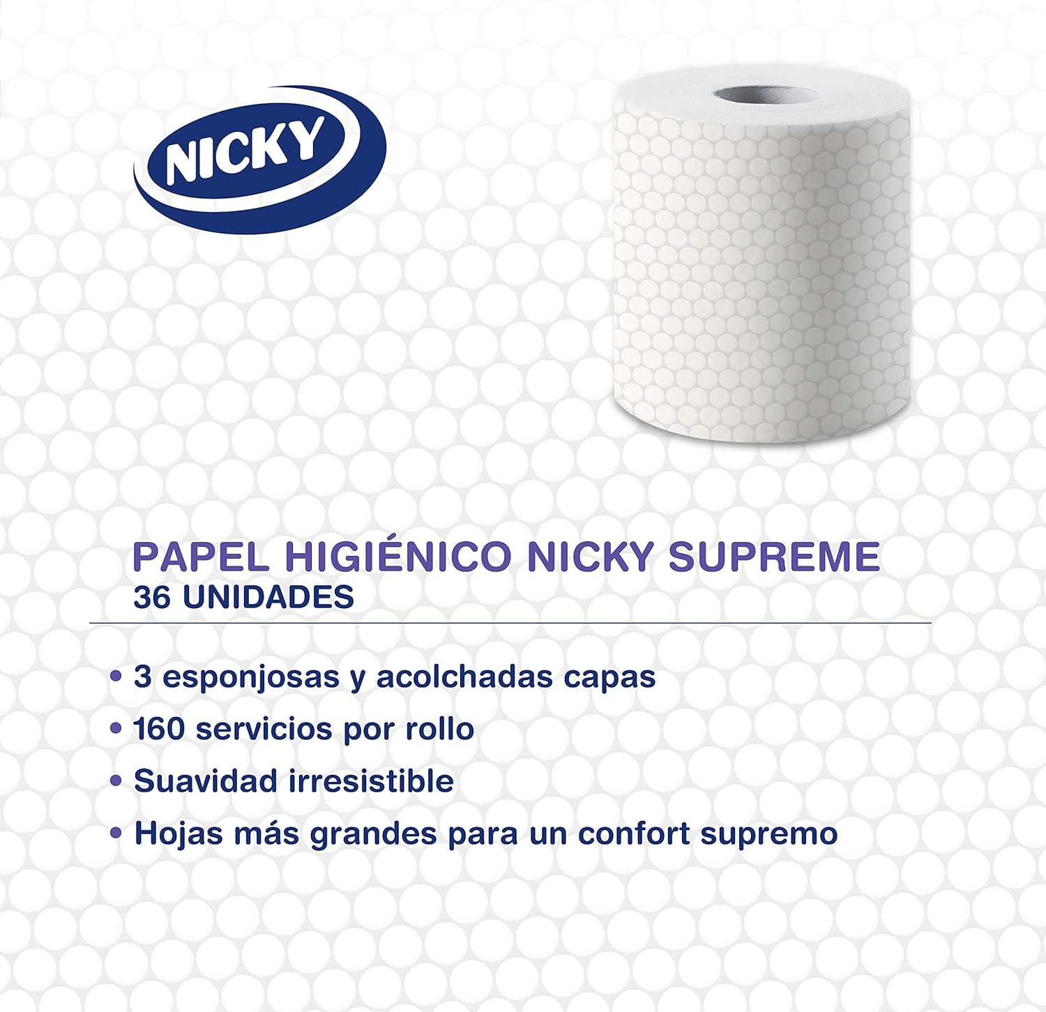 Papel higiénico Supreme, 42 rollos, 3 capas, 160 servicios por rollo, Suavidad irresistible, Envase fácil de abrir, Papel 100% certificado Fsc