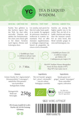 YC Yang Chai Sencha Té Verde BIO 250G - Té japonés a granel con sabor a bergamota - Té verde japonés original "Dinastía Sencha" procedente de cultivo ecológico controlado