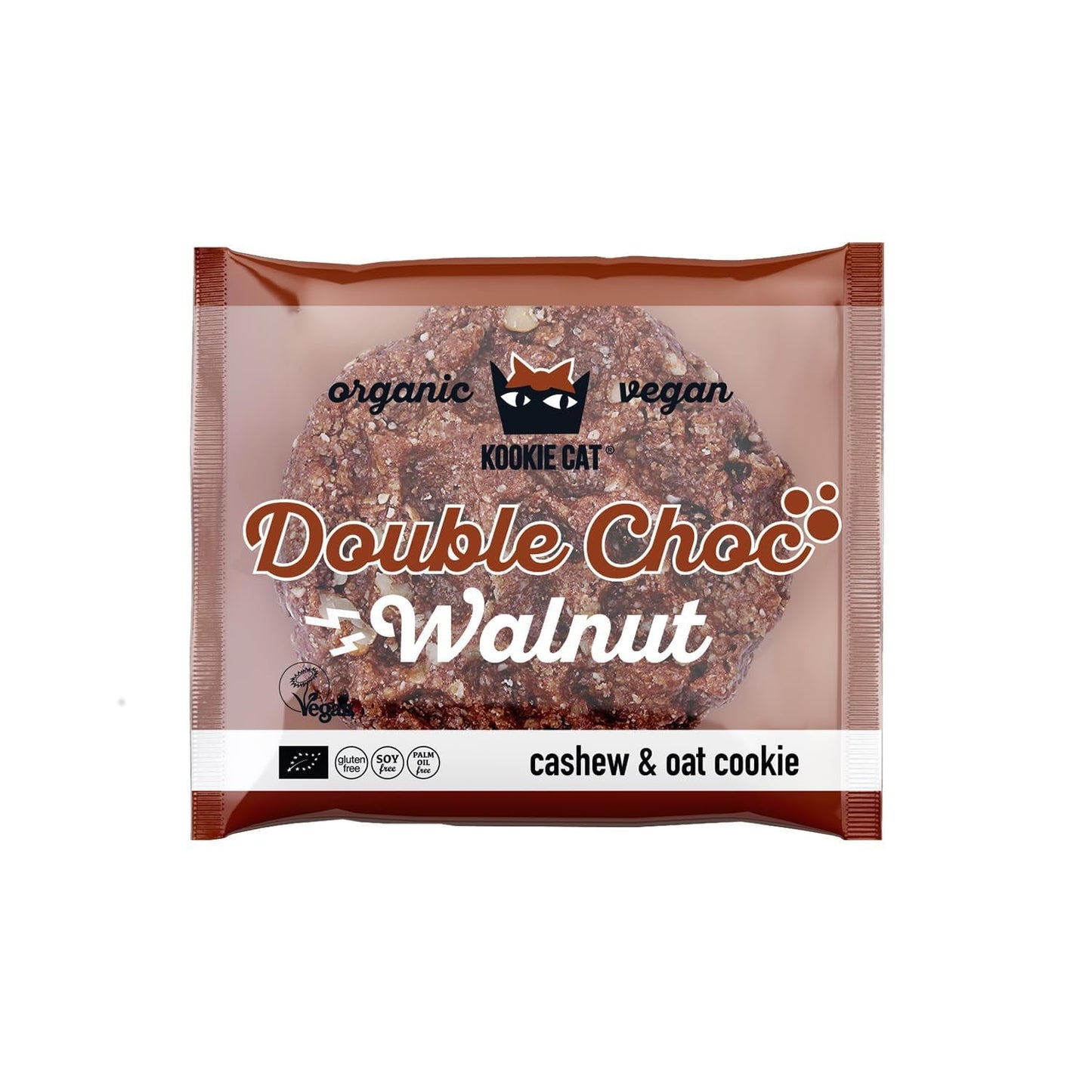 Chocolate con doble nuez - Vegano, sin gluten, sin soja, galletas de avena y anacardos orgánicos - Paquete múltiple de 12 x 50 g (paquete de 2)
