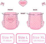 Pañales estampados para adultos, 5500-5800 ml, paquete de 2 - Blushing Baby (M)