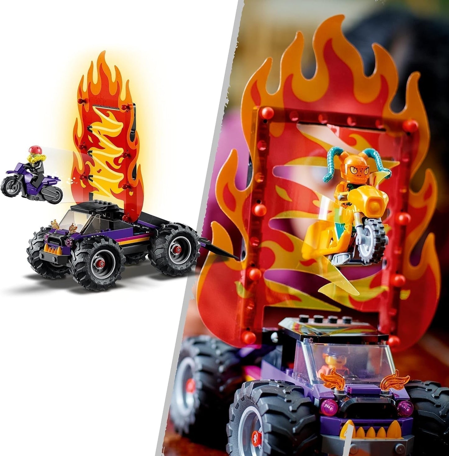 LEGO 60339 City Stuntz Show de Stuntz, Set de Doble Bucle, Incl. rampa, camión monstruo, motocicleta 2X y 7 minifiguras, juguete para niños mayores de 7 años Juegos de construcción Besuche den LEGO-Store