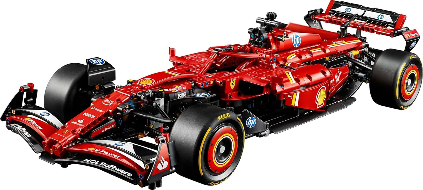 LEGO Technic Ferrari SF-24 F1 Race Car - Maqueta de coche para adultos - Set coleccionable de Fórmula 1 - Motor V6, caja de cambios, dirección y DRS en escala 1:8 - Regalo para los amantes de los deportes de motor y los coches de carreras 42207 Juegos de construcción Beuche den LEGO-Store