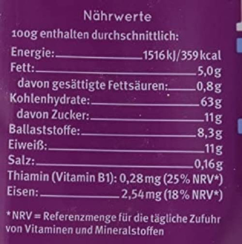 Muesli de avena con frutos rojos hof, sin gluten (425 g) - Bio