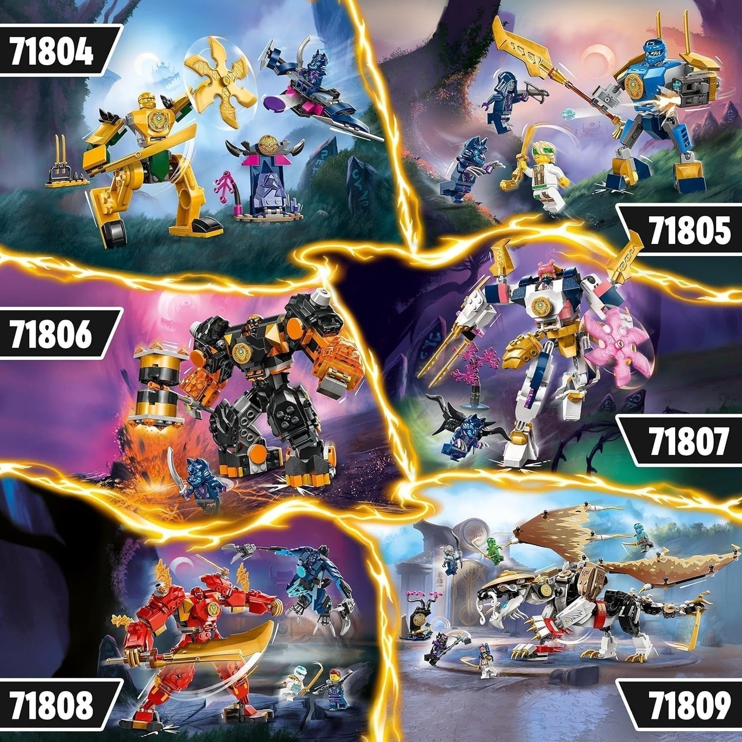 LEGO NINJAGO Robot de batalla de Arin, juguete ninja para niños a partir de 4 años Con figuras Incl. Arin con mini katana, figuras de acción y mechs, pequeño regalo para niños y niñas 71804 Juegos de construcción Besuche den LEGO-Store