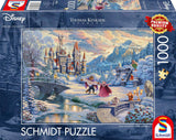 Schmidt Spiele 59671 Thomas Kinkade Disney La Bella y la Bestia Noche Mágica de Invierno 1000 Piezas Rompecabezas Naty Shop Individual