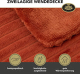 Gözze - Manta cómoda y suave con aspecto de pana, 1620 g/unid, 150 x 200 cm - canela Camas y mantas Besuche den Gözze-Store