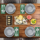 Juego de cubiertos de melamina, 24 piezas, juego de platos para acampar para 4 personas, cubiertos para exteriores e interiores