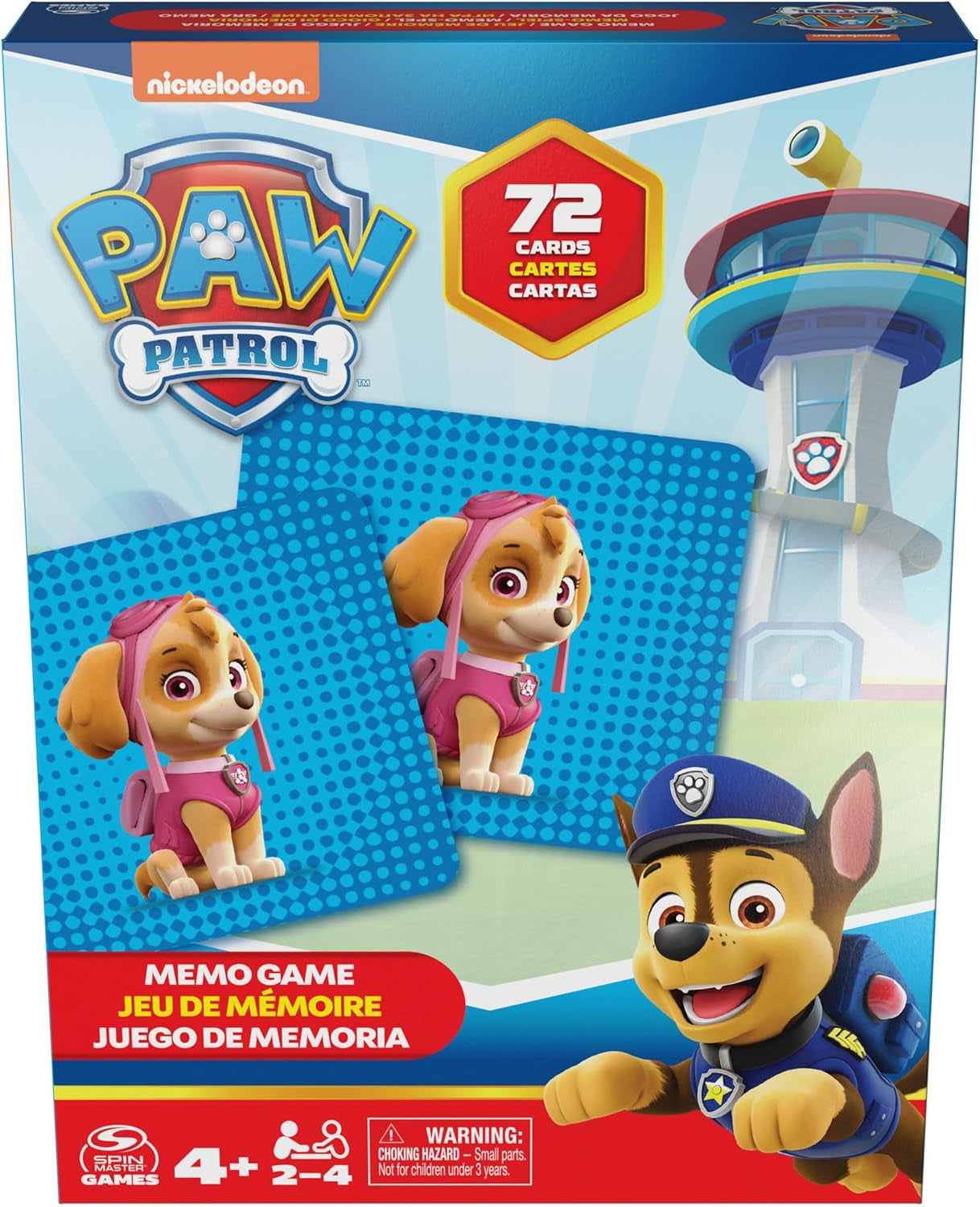 Spin Master Juegos Paw Patrol, juego de memoria, juguete Paw Patrol, Chase, Stella, Marcus, Ruben, juegos de memoria con libros, para niños mayores de 4 años Figuras de acción Naty Shop