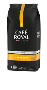 Café Royal Línea Profesional Espresso - Café en Grano para Máquinas Automáticas Espresso, Cuerpo Intenso, Tostado Intenso, Fuerza 3/5, Rainforest Alliance, 1 kg