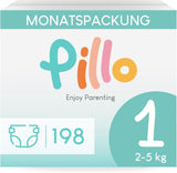 Pañales Pillo 3 - Caja de 168 pañales, 6 paquetes de 28 pañales cada uno, talla 3 - Midi (6-10 kg) - Pañales para bebés