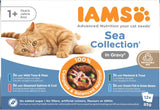 IAMS Delights Sea Collection Katzenfutter Nass - Multipack con pescado clasificado (Lachs, Thunfisch, Caballa, Seefisch) en salsa, Nassfutter para Katzen de 1 año, 12 x 85 g