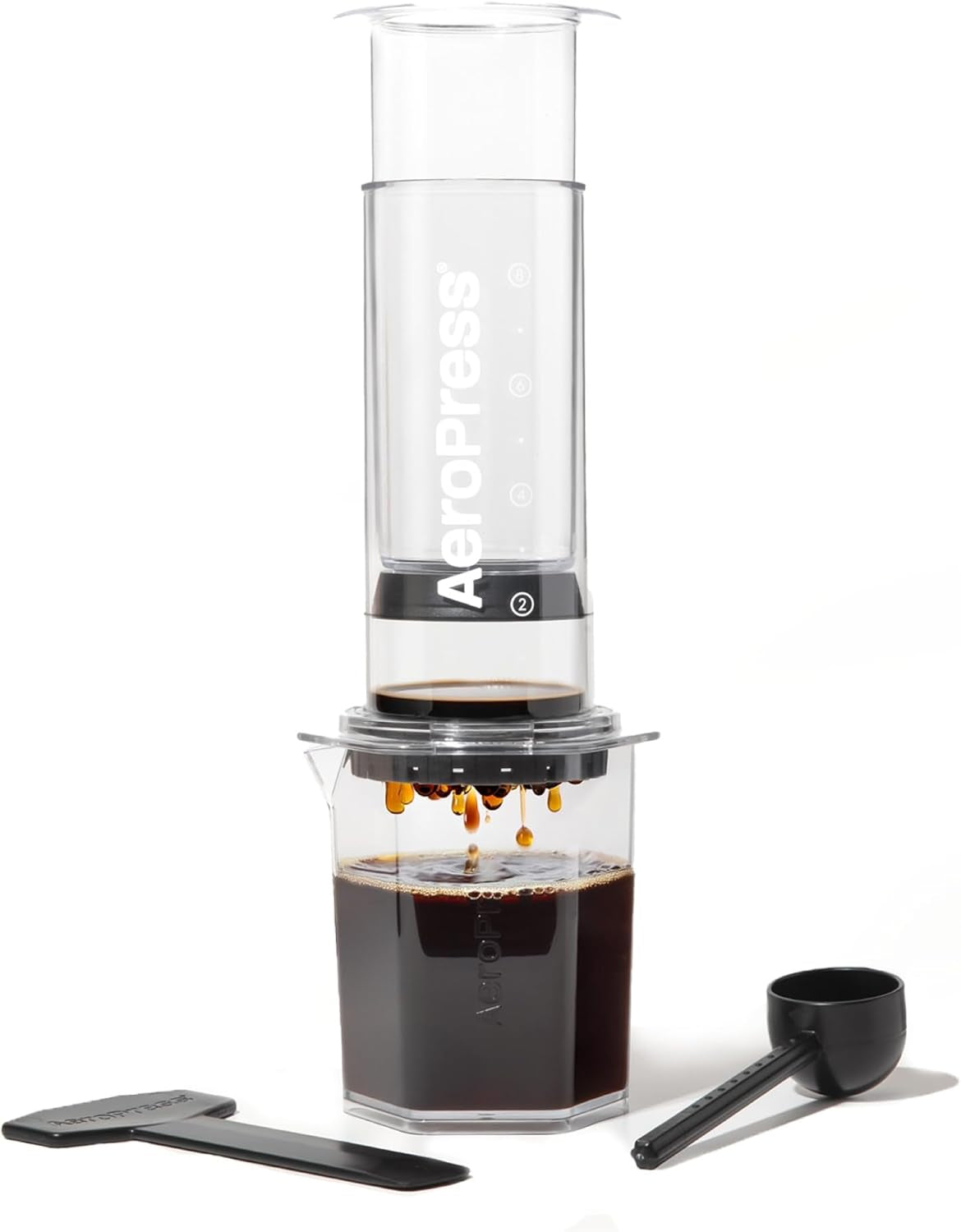 AeroPress Original Cafetera y Espresso, Cafetera Portátil Nivel Barista con Cámara, Émbolo y Filtros, Cafetera Rápida y Espresso