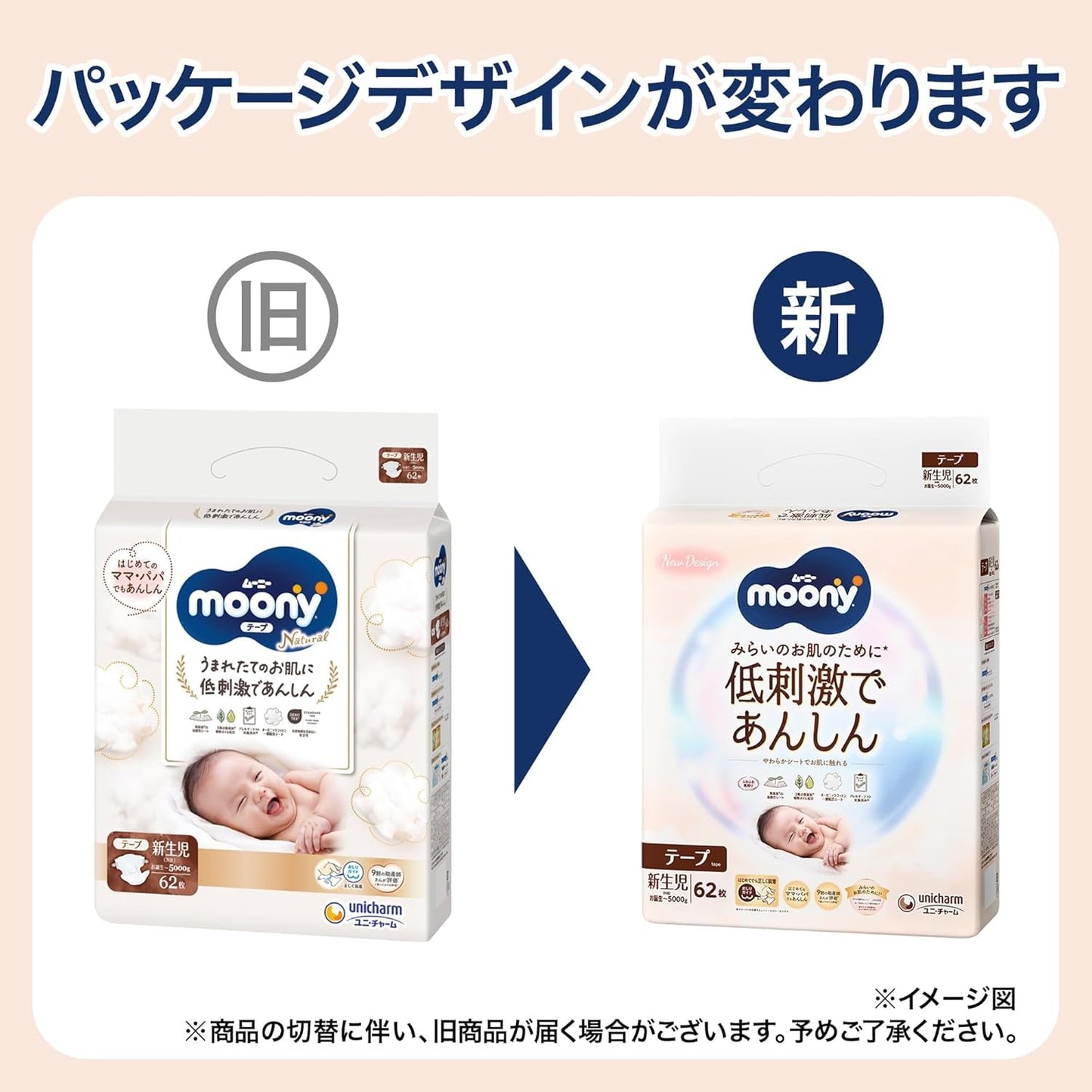 Pañales japoneses NATURAL NB (recién nacido) 0-3 kg//Pañales japoneses - pañales NATURAL NB (recién nacido) 0-3 kg//Японские подгузники NATURAL NB (recién nacido) 0-3 kg