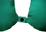 Lemos Home Almohada para el cuello con relleno de microfibra, almohada de apoyo para el cuello, cómoda almohada de viaje para avión, coche, oficina, ideal para camping, vacaciones y dispositivos de viaje (verde menta)