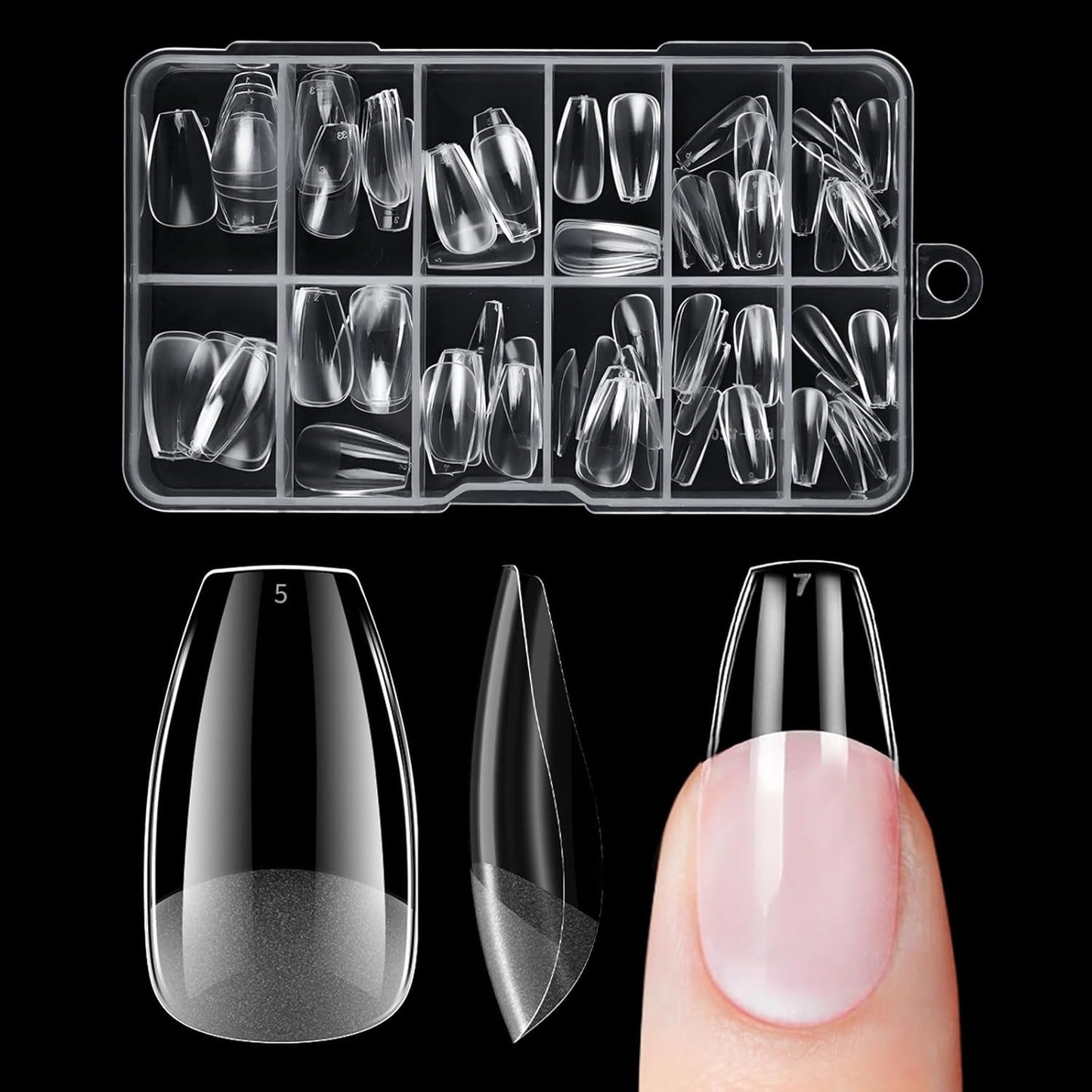 Uñas postizas cortas bailarina 120 Uds pegamento en 12 tamaños uñas artificiales cortas Gel suave cobertura completa puntas de uñas para uñas de Gel cortas S