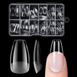 Uñas postizas cortas bailarina 120 Uds pegamento en 12 tamaños uñas artificiales cortas Gel suave cobertura completa puntas de uñas para uñas de Gel cortas S
