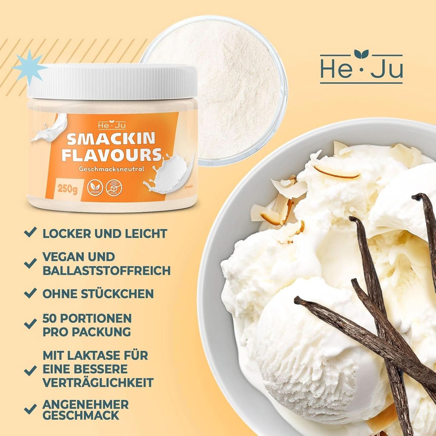 He-Ju, Polvo con sabor neutro, 250 gramos Tienda Aromas Naty