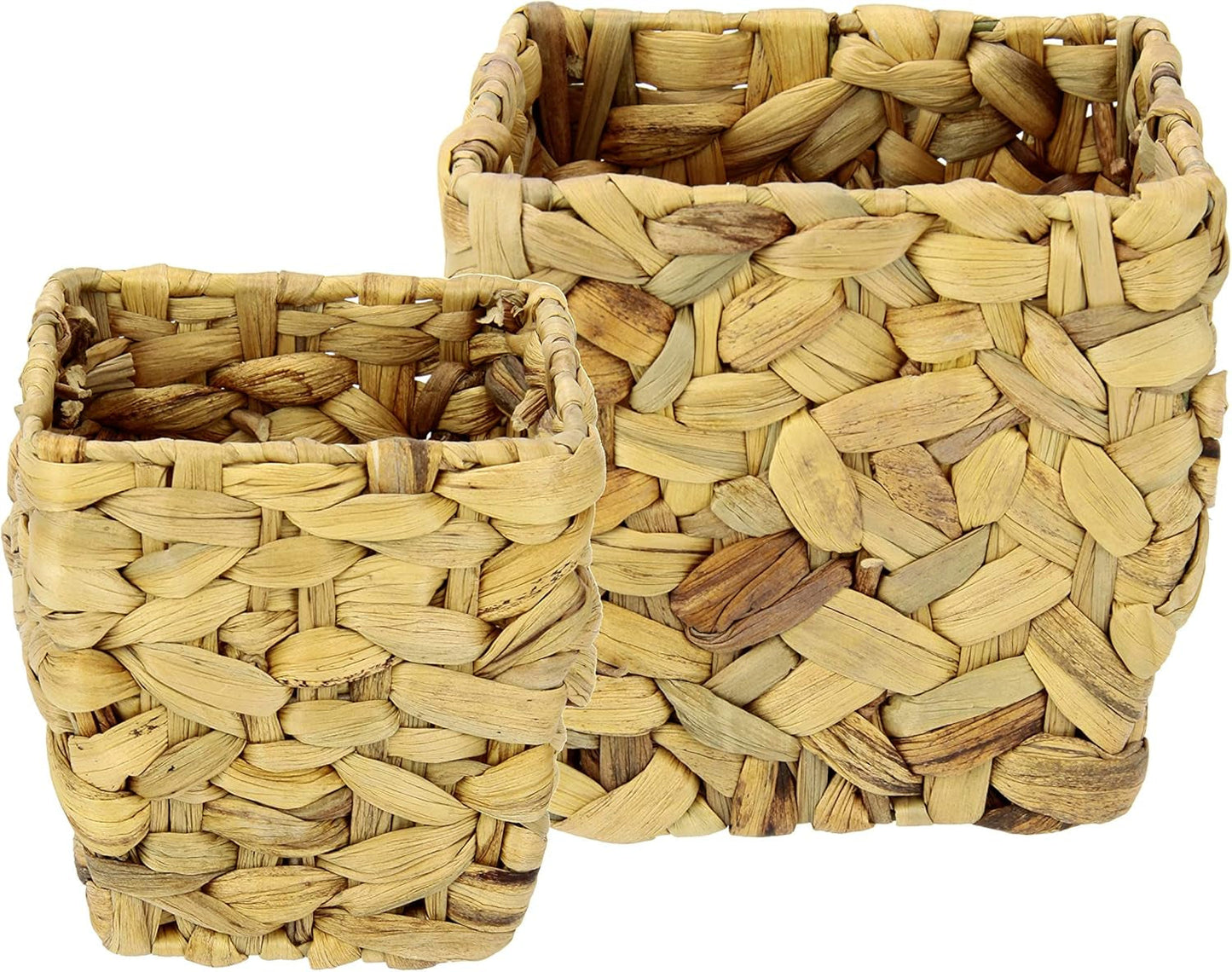 Juego de maceteros de jacinto de agua, macetero, contenedor, macetero, macetero, cesta para plantas, macetero, cuenco, macetero decorativo, macetero decorativo tejido, macetero, jarrón, cesta, macetero para flores y plantas artificiales