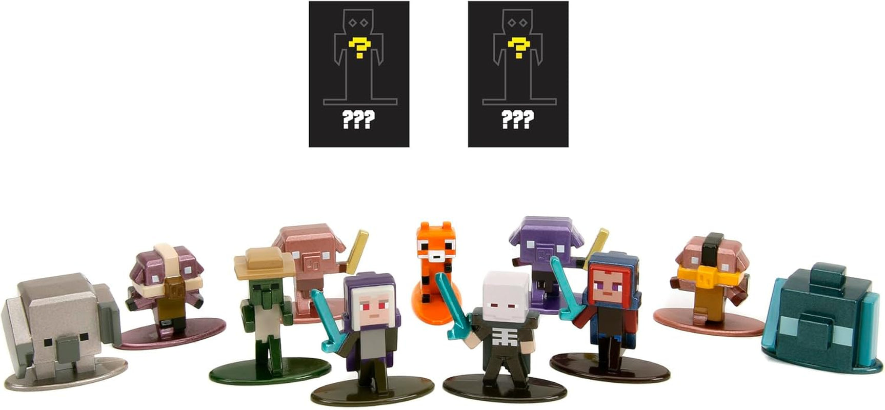 Jada Toys - Minecraft Blind Pack Nanofigs, Wave 2, Figura Coleccionable Minecraft Legends Nano Metal, Varios Modelos, 4 Cm, Edad 3+, Negro Figuras de acción Naty Shop