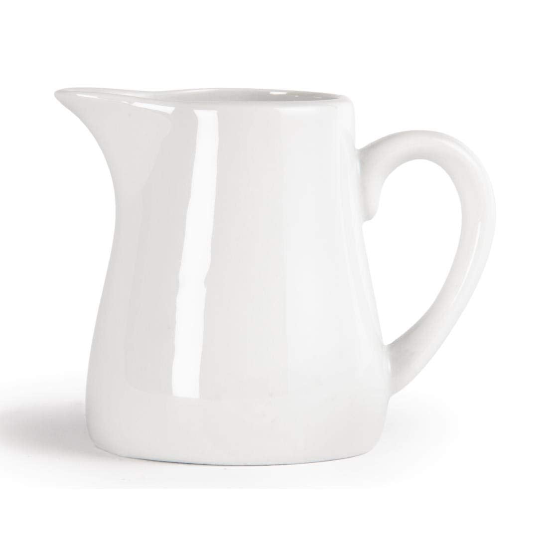 Olympia Whiteware Servierkannen 170 ml/6 oz (paquete de 6), weisses Porzellan - Kanne mit Henkel, ideal para Milch, Sahne, Vanillepudding, Soßen, Bratensoße - spülmaschinen- und mikrowellengeeignet, Café-Restaurant-Hausgebrauch, U819