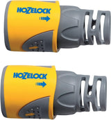 HOZELOCK - 2 Acopladores de Manguera Plus Ø 12,5 mm - 15 mm (1/2"- 5/8") Soft Touch: Conexión de manguera impermeable, antideslizante, flexible y extendida que evita torceduras y goteos [2050P0025]