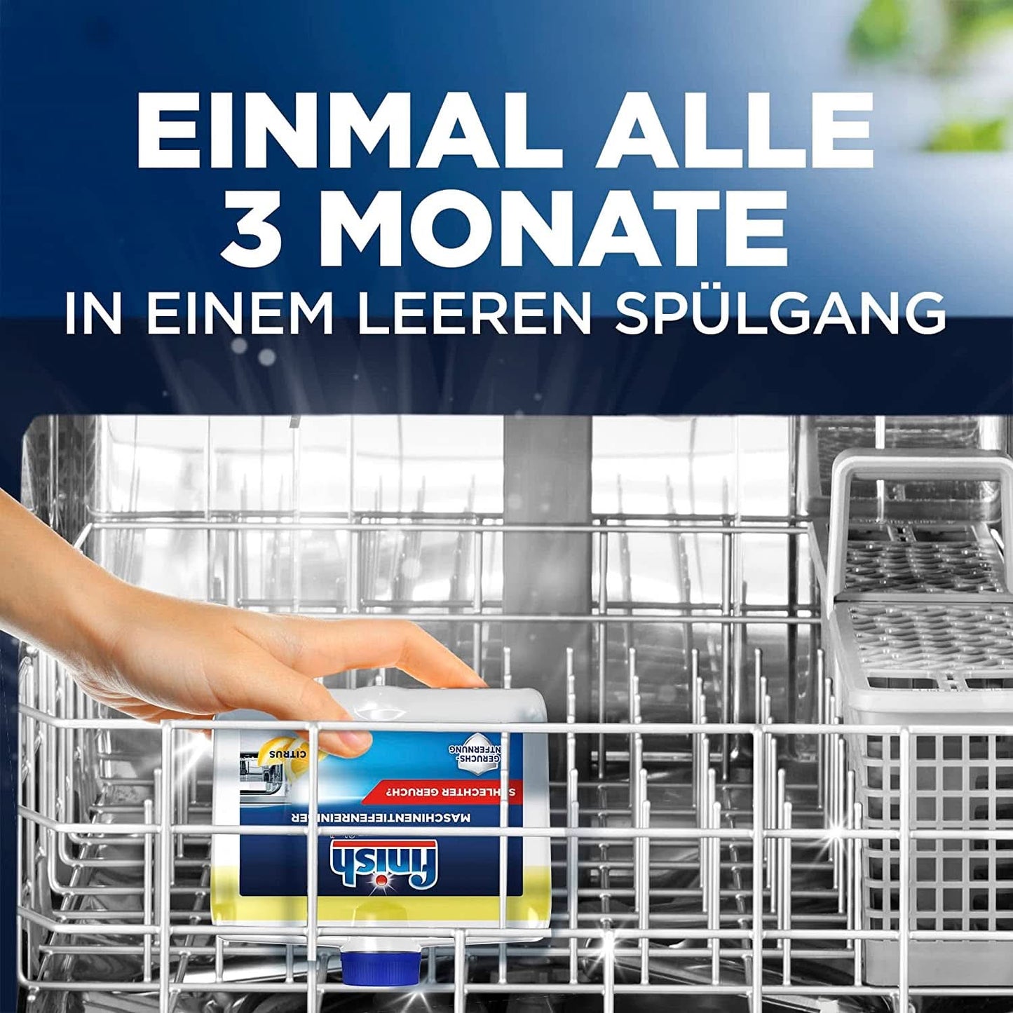 Finish Deep Machine Cleaner Citrus - limpiador líquido para máquinas contra la cal y la grasa para un lavavajillas limpio - Naty Shop paquete económico